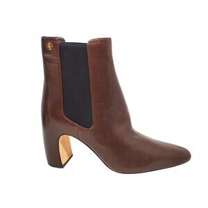 Tory Burch Banana Chelsea Boot 80MM Goat Leather Coco Brown 149946 Size US 7